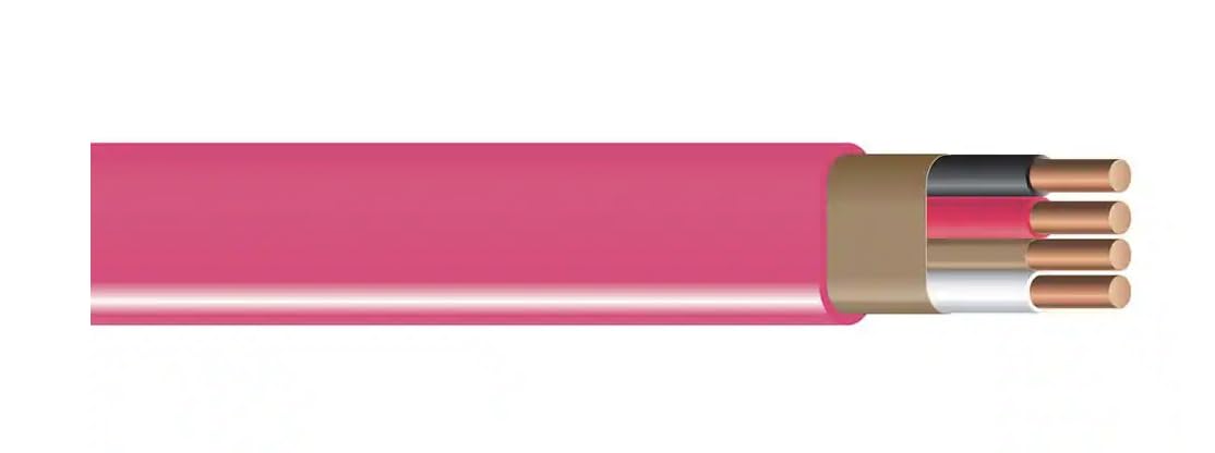 10/3 Type NM-B Copper 10 AWG 3 Conductors with Ground Insulated Jacket Pink W969570