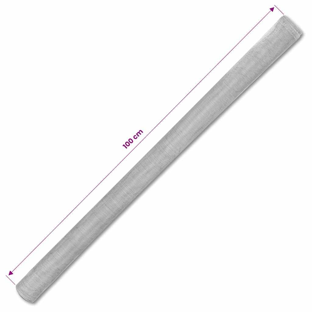 Aluminum Mesh Screen 39.4x196.9 Inch Silver G72718