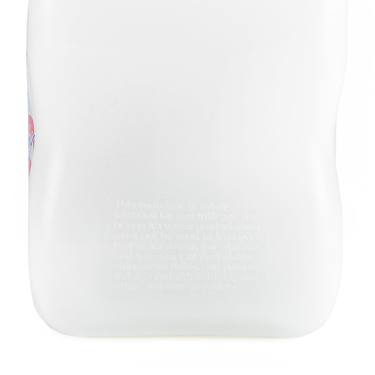 5.5 Gallon Square Motorsport Jug White with Filler Hose F458