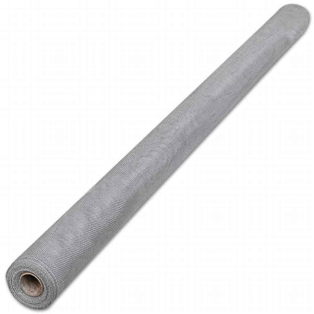 Aluminum Mesh Screen 39.4x196.9 Inch Silver G72718
