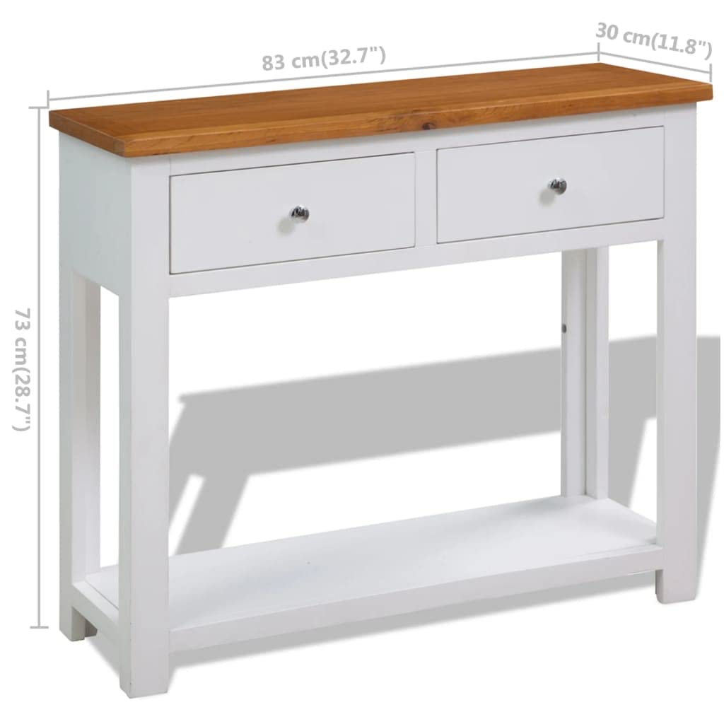 Solid Oak Wood Console Table B20451