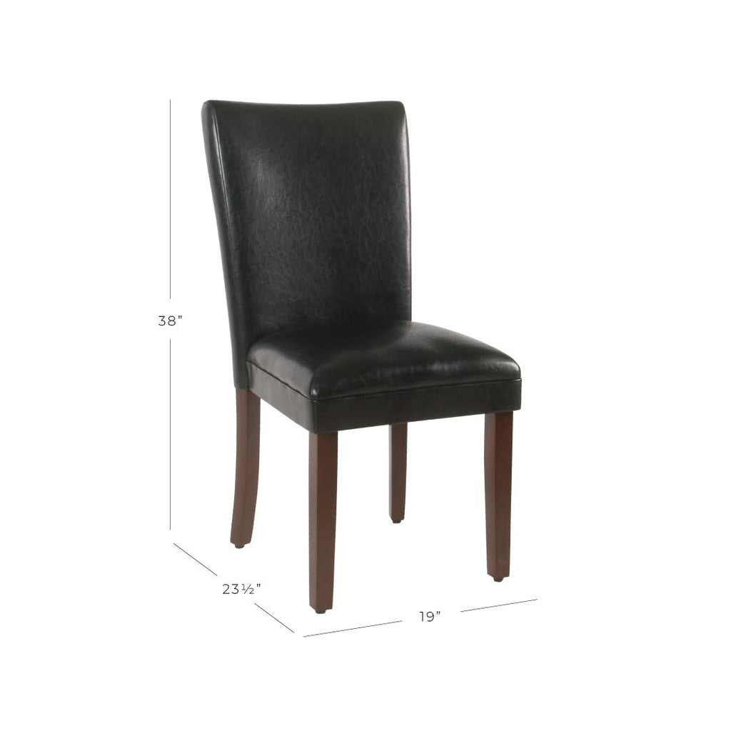 Black Faux Leather Dining Chair Set of 2 B784