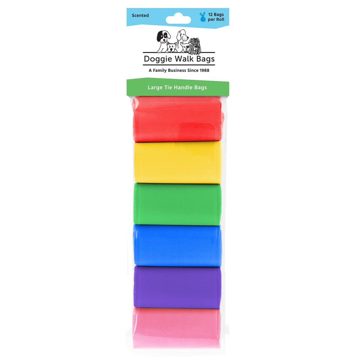 Rainbow 288 Bags Dog Waste Bags E910