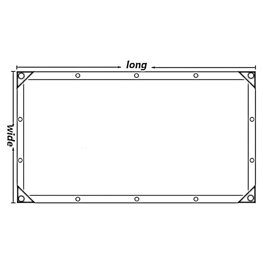 3x3ft Heavy Duty Waterproof Clear Poly Tarp with Grommets R999