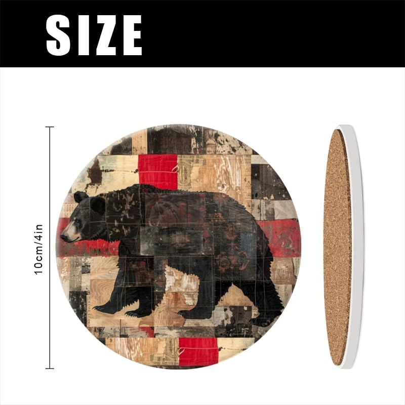 Set of 6 Ceramic Coasters with Holder Y9282