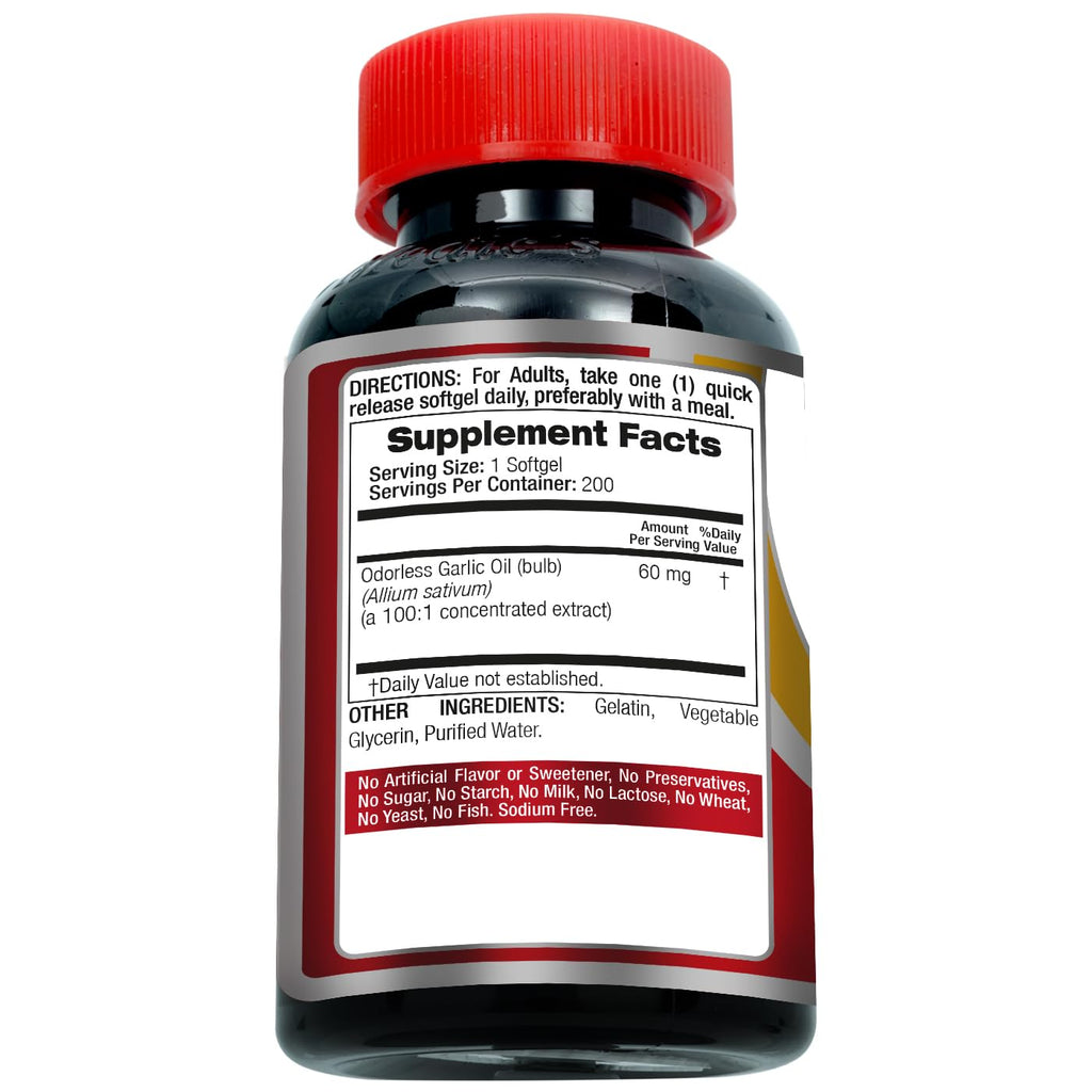 Garlic Supplements 200 Softgels B627143