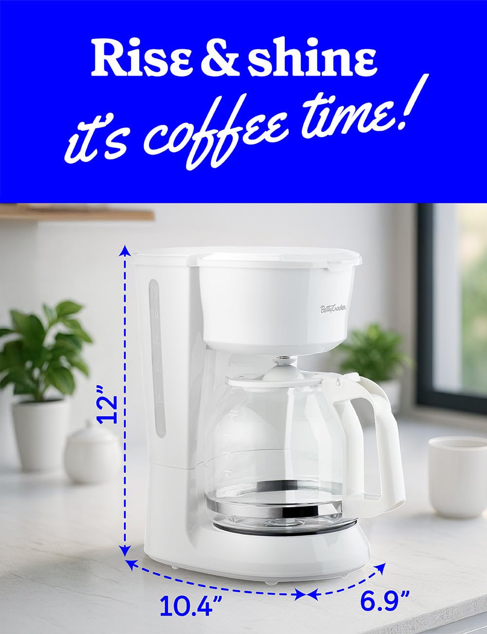 12-Cup Drip Coffee Maker with Glass Carafe Z348549