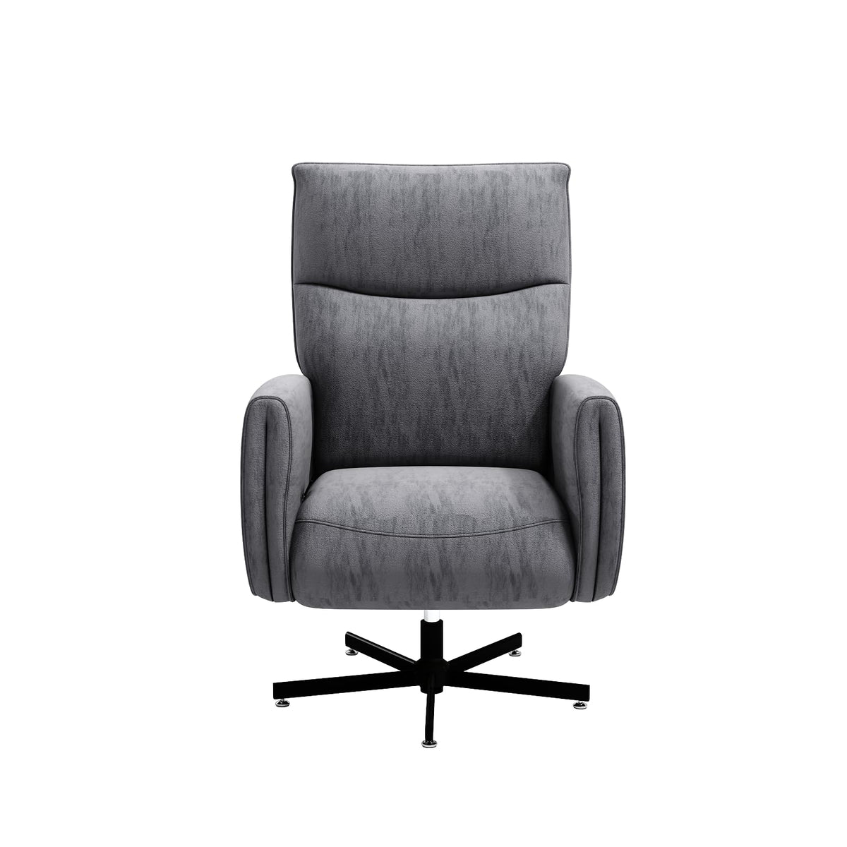 Grey Velvet Swivel Rocker Recliner Chair with USB & Type-C Charging K102