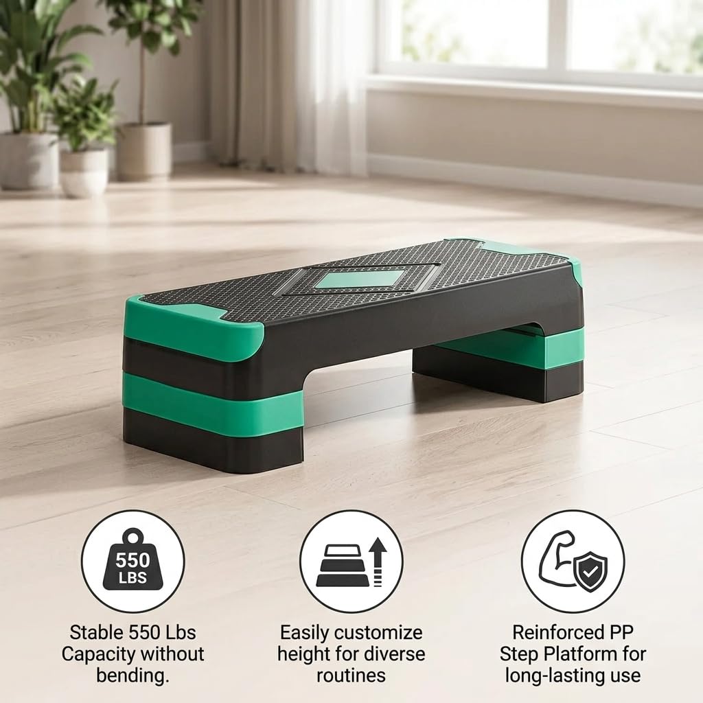 Adjustable Non-Slip Aerobic Step Platform W4872
