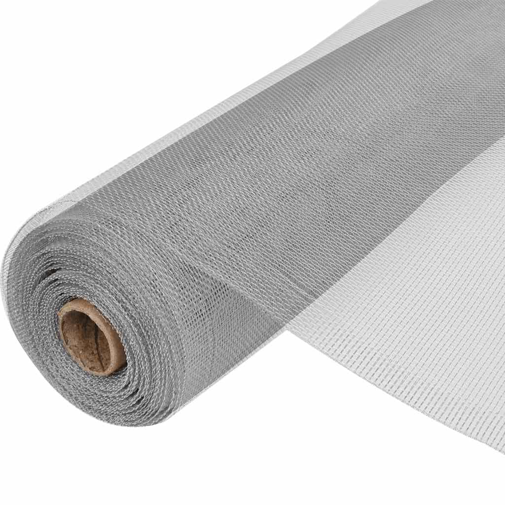 Aluminum Mesh Screen 39.4x196.9 Inch Silver G72718
