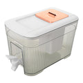Cold Water Jug with Faucet 3.5l White Beverage Dispenser T8432