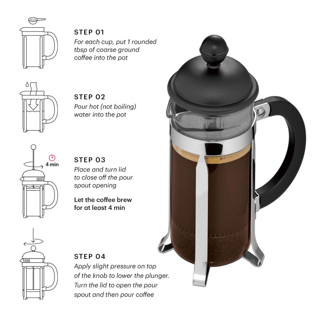 White 8 Cup Glass Coffee Maker U68668