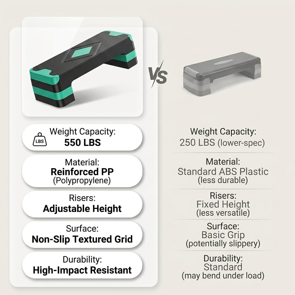 Adjustable Non-Slip Aerobic Step Platform W4872