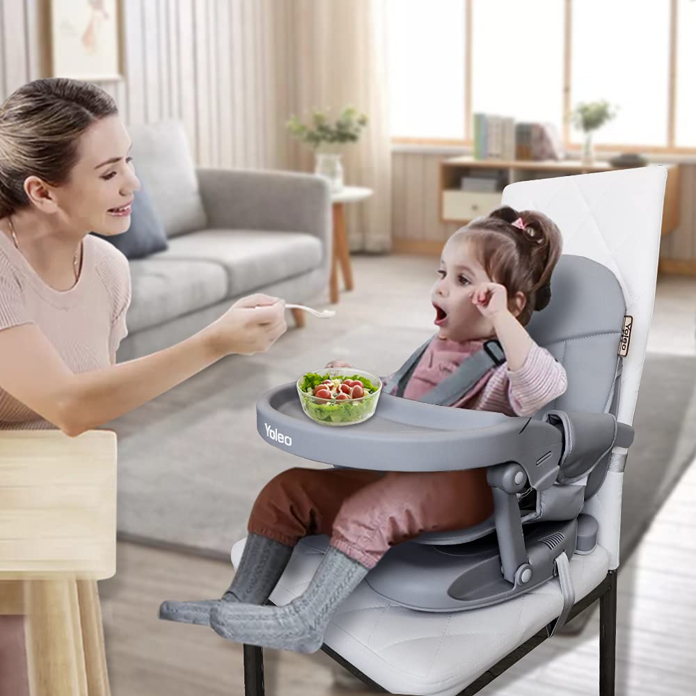 Foldable Baby High Chair Booster Seat with Removable Tray F2783