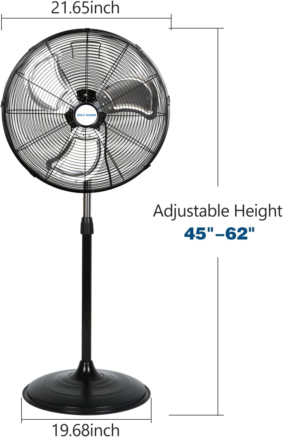 20" High Velocity 3-Speed Oscillating Pedestal Fan, 2 Pack E339