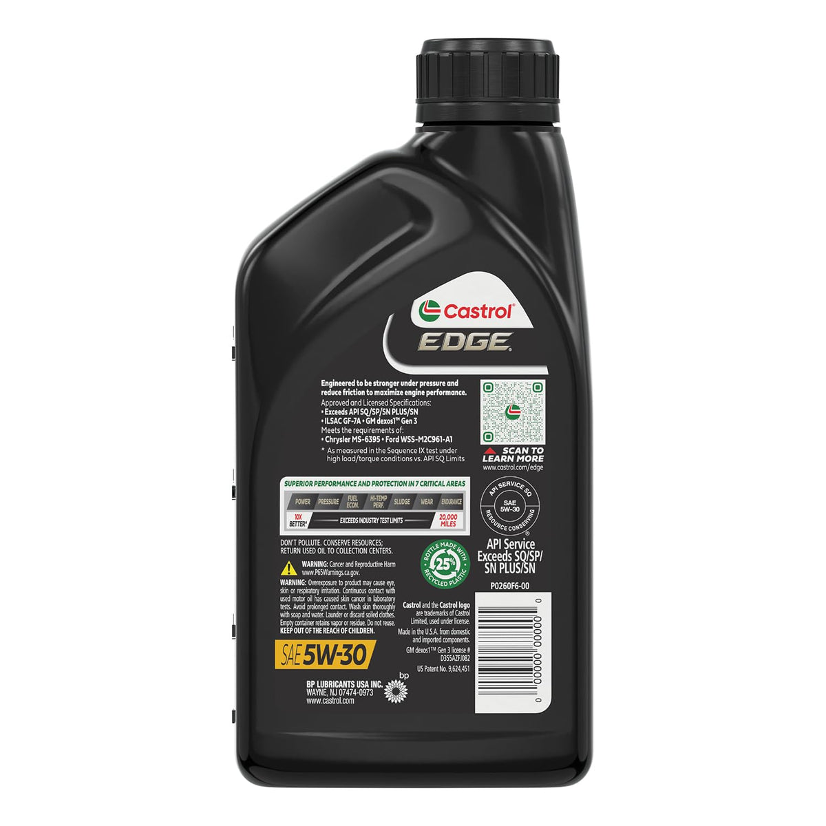 10W-40 Full Synthetic Motor Oil, 1 Quart, Pack of 6 U3944