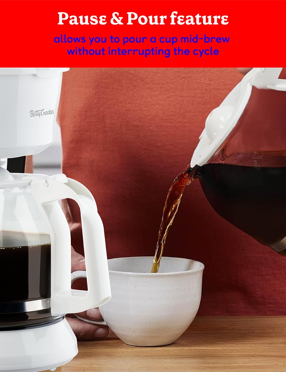 12-Cup Drip Coffee Maker with Glass Carafe Z348549