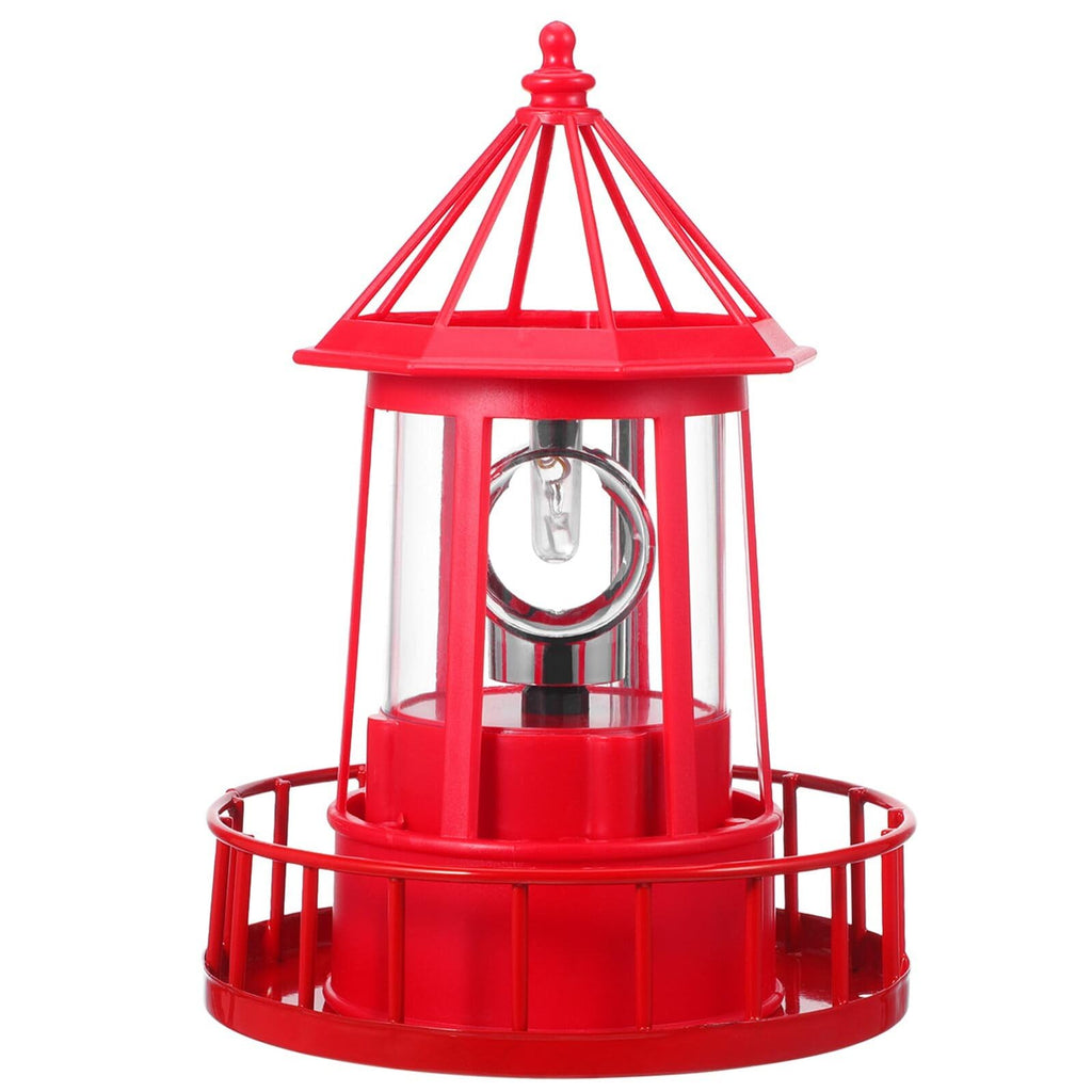 Solar Powered Rotating Lighthouse Garden Light F350644