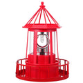 Solar Powered Rotating Lighthouse Garden Light F350644