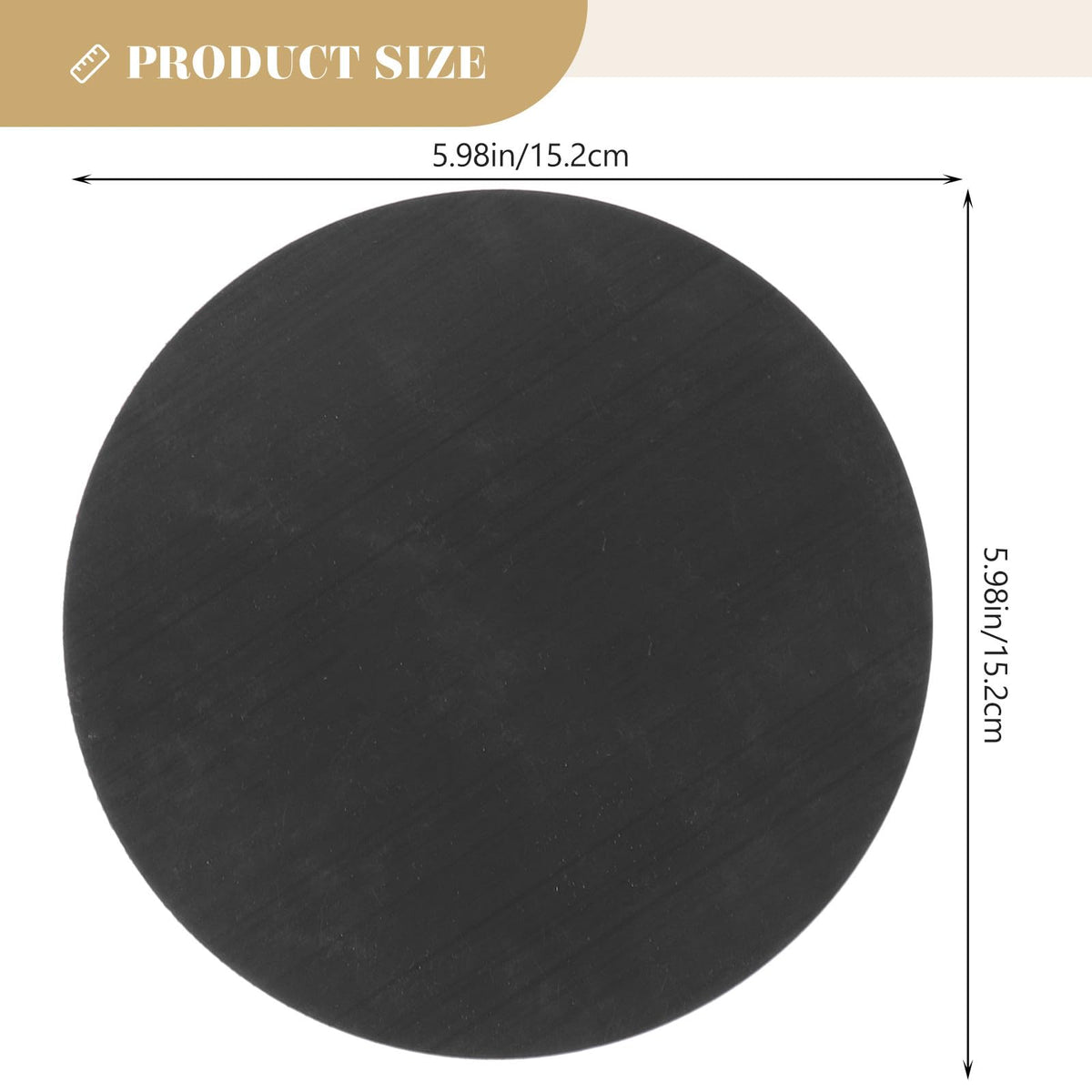 4pcs Round Cork Coasters with ABS Base V841