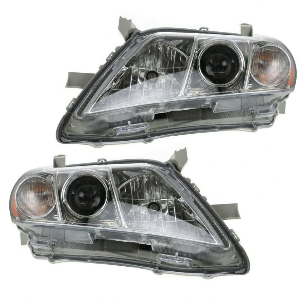 Toyota Camry 2007 2008 2009 Headlight Lens and Housing Driver and Passenger Side Pair P8629