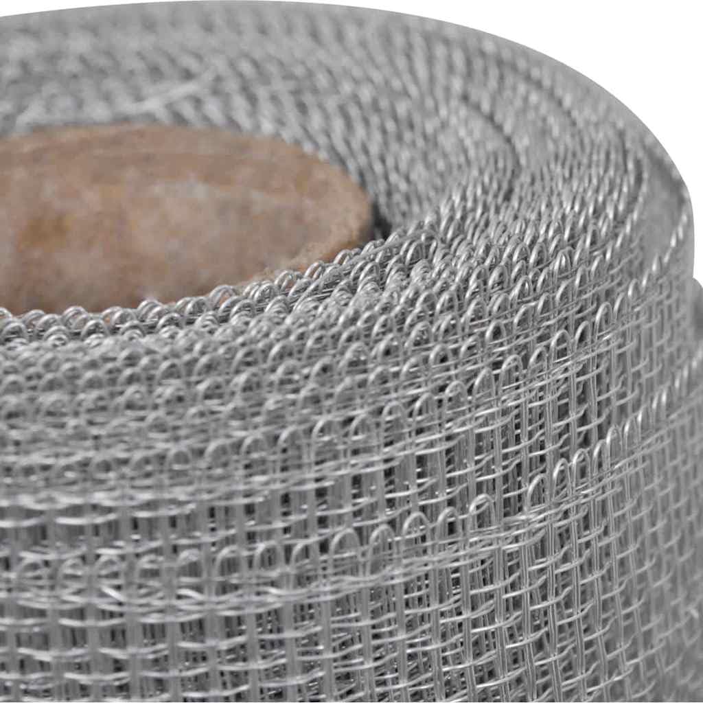 Aluminum Mesh Screen 39.4x196.9 Inch Silver G72718