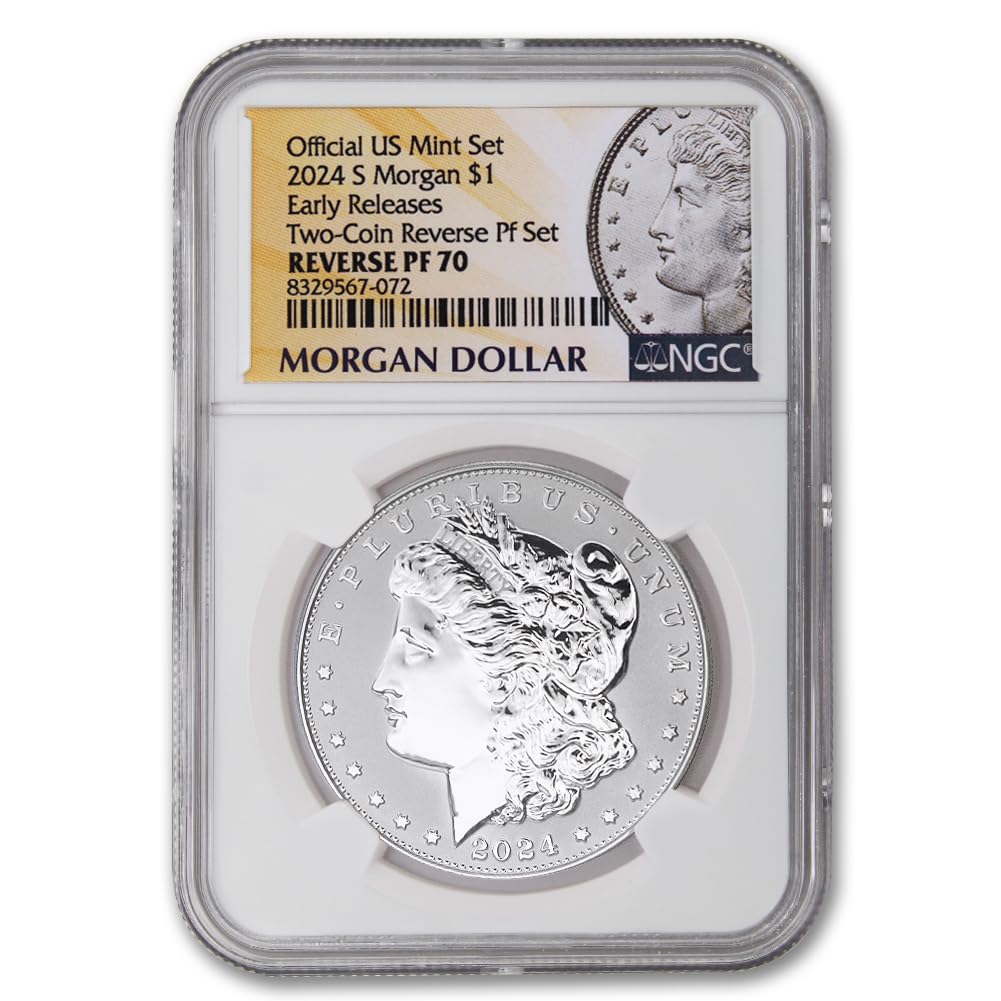 Set of 2 American Silver Morgan and Peace Dollar U71635