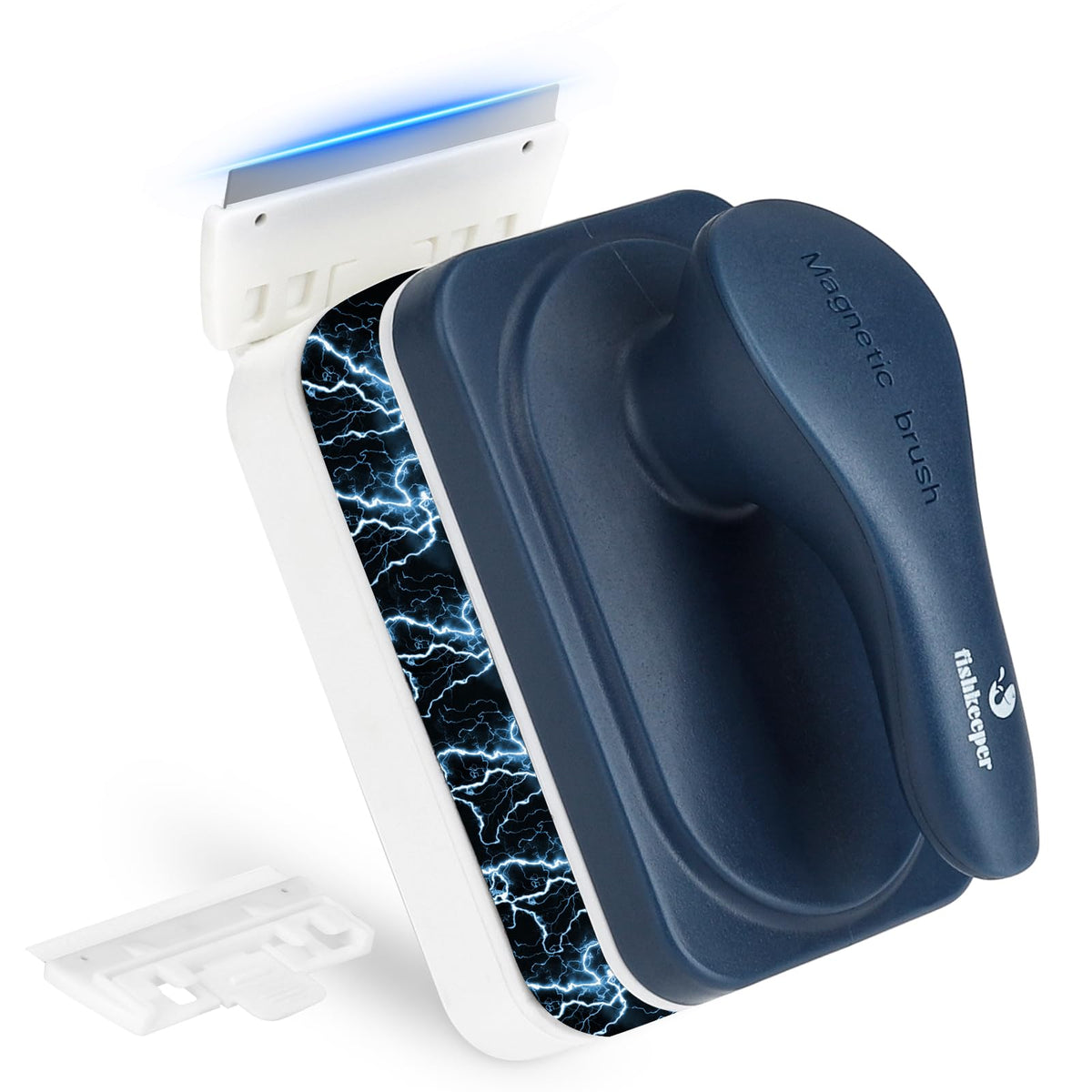 Magnetic Glass Cleaner Brush with 2 Detachable Scrapers G86199
