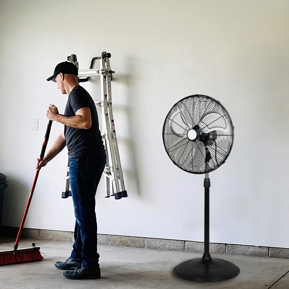 20" High Velocity 3-Speed Oscillating Pedestal Fan, 2 Pack E339