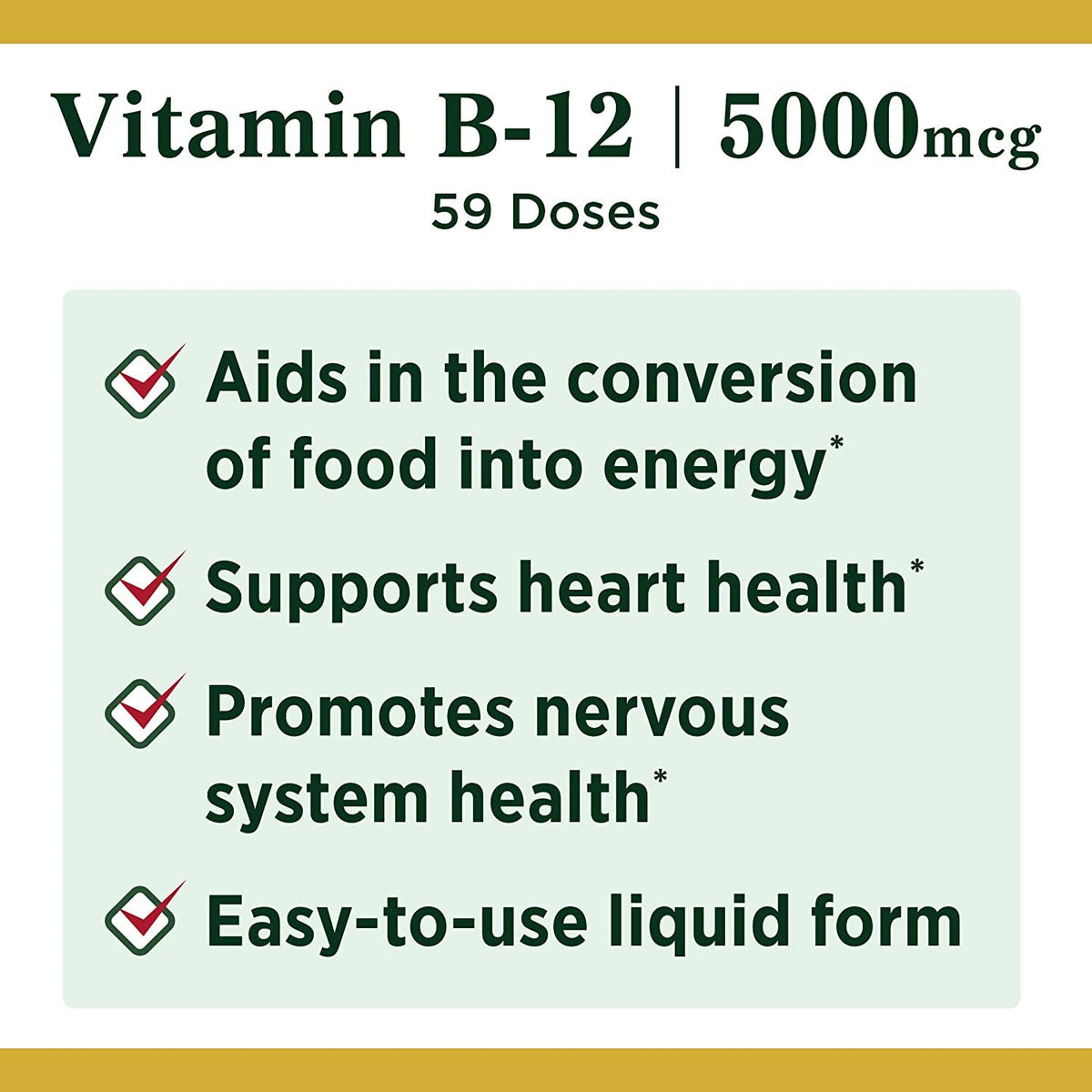 B-12 5000 mcg Sublingual Liquid 2 oz (Pack of 2) M57982
