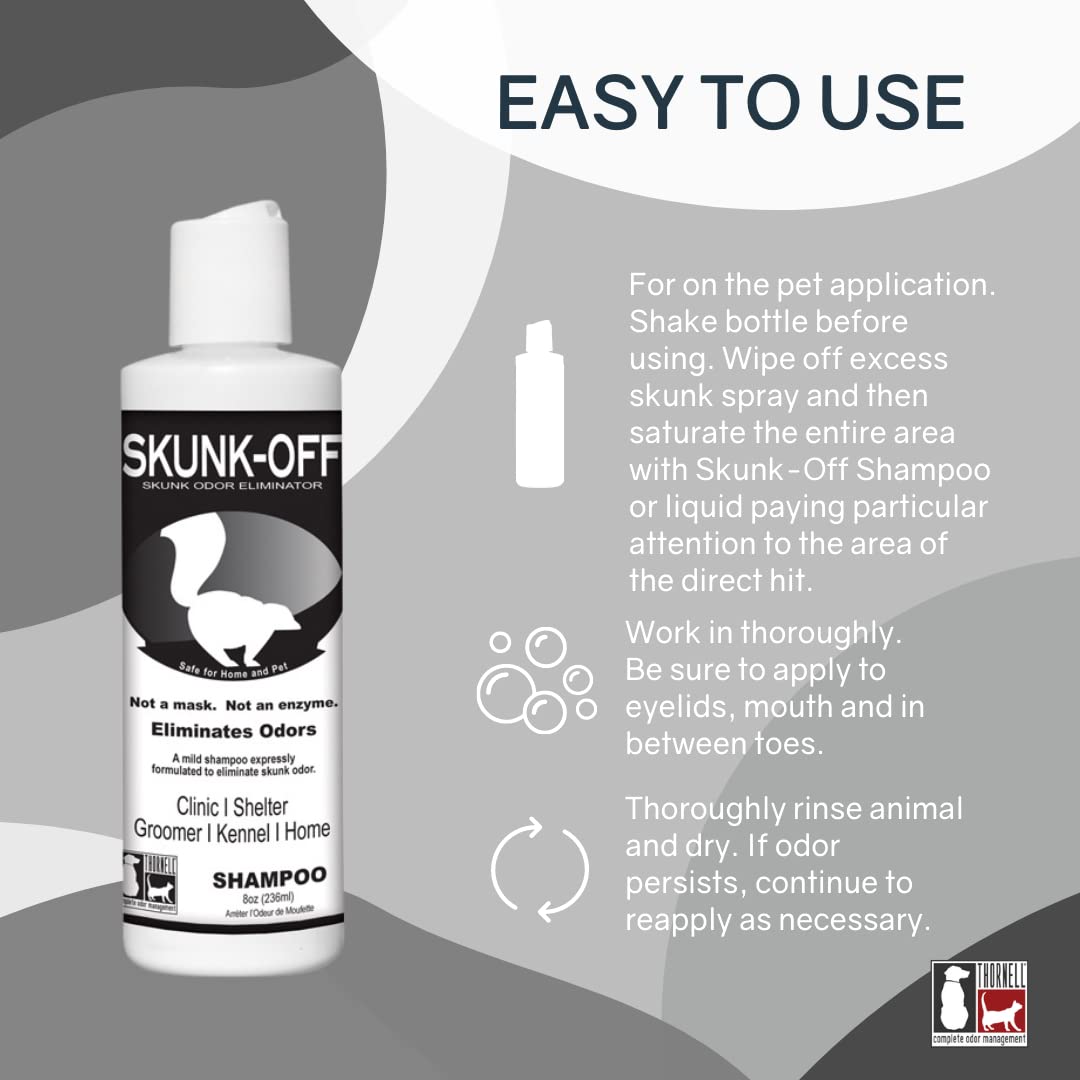 Pet Shampoo Skunk Odor Remover 8 oz B75585