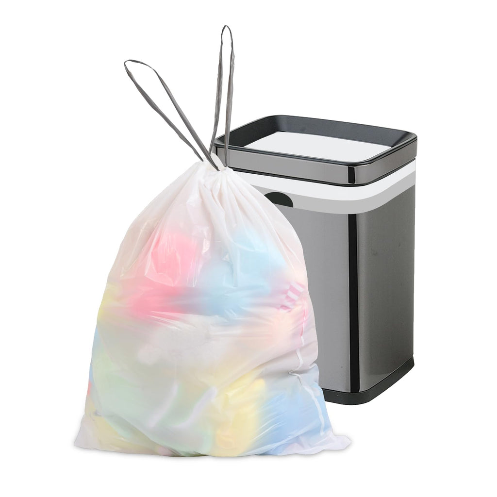 10 Gallon White 1 Mil Drawstring Trash Bags 75 Count Z989871