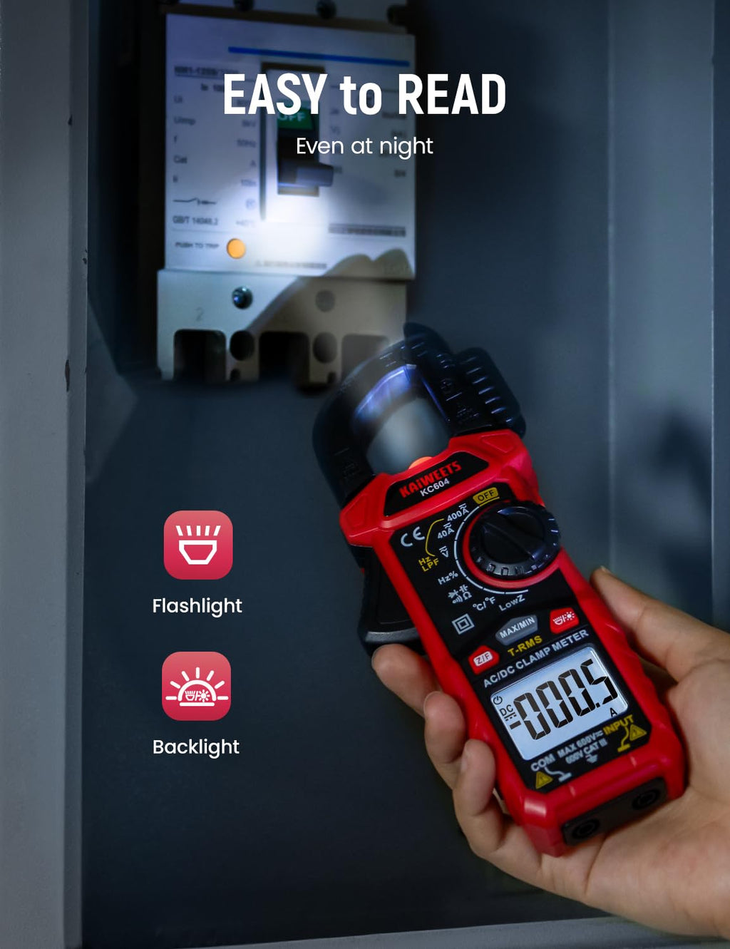 Digital Clamp Meter Multimeter with D-Shaped Jaw S892
