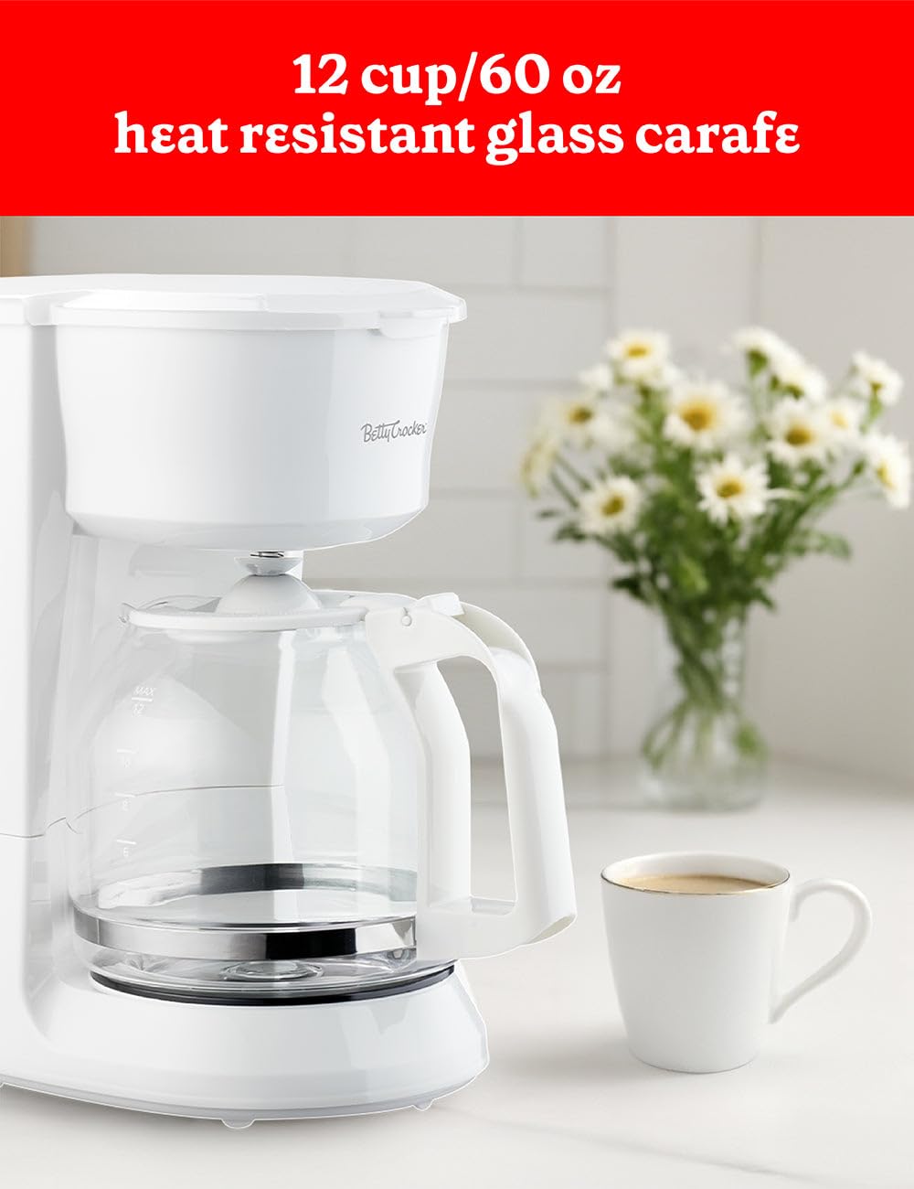 12-Cup Drip Coffee Maker with Glass Carafe Z348549