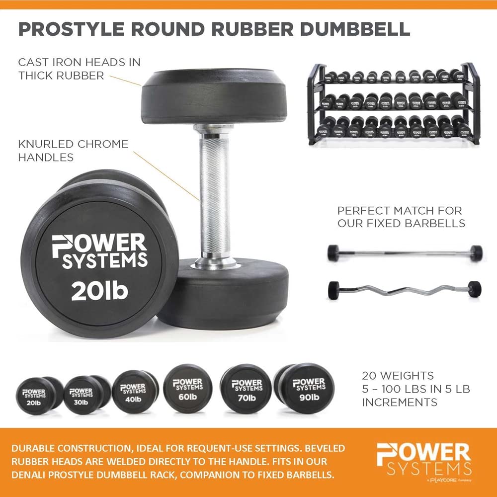 Round Rubber Dumbbell Pairs U8184