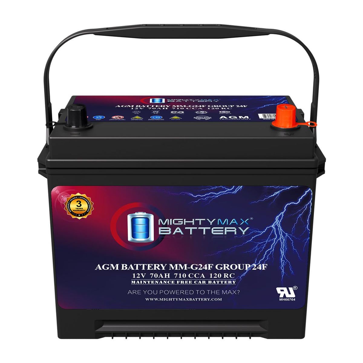 12V 70Ah AGM Replacement Battery T248