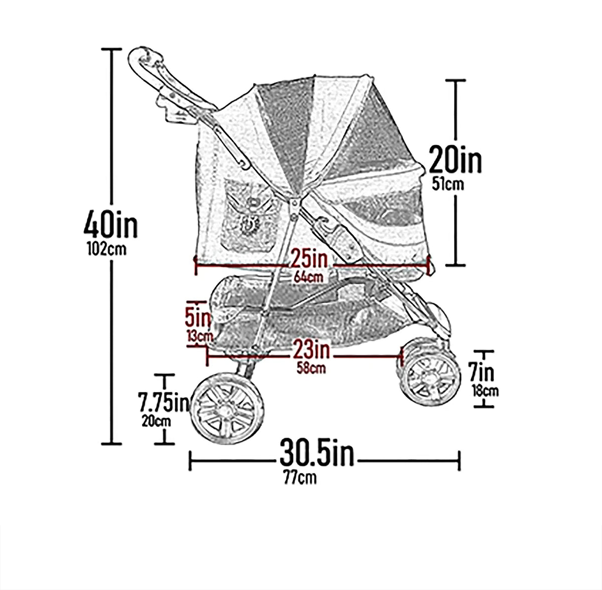 3 Wheel Pet Stroller X2101