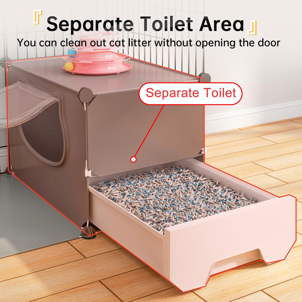 Large 4-Tier Cat Cage with Litter Box C619