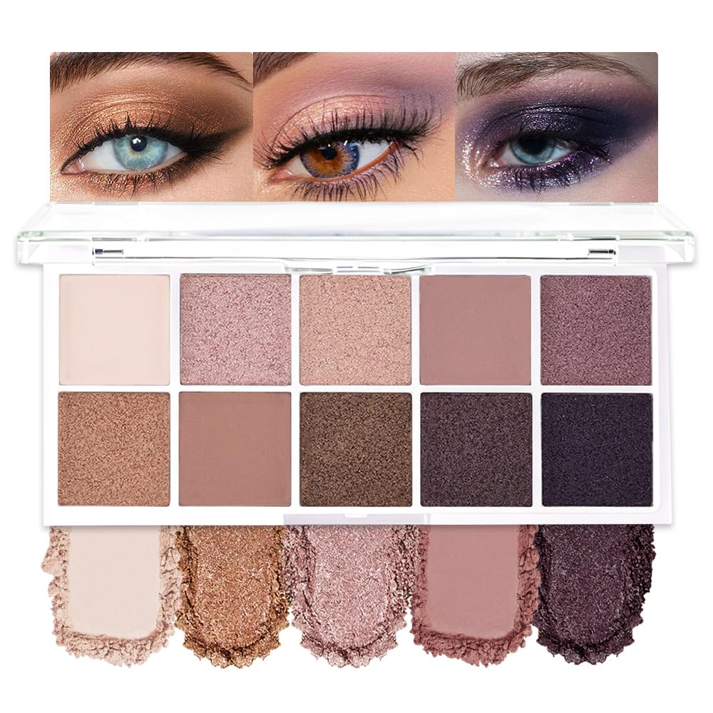 10 Color Matte and Shimmer Eyeshadow Palette X4867