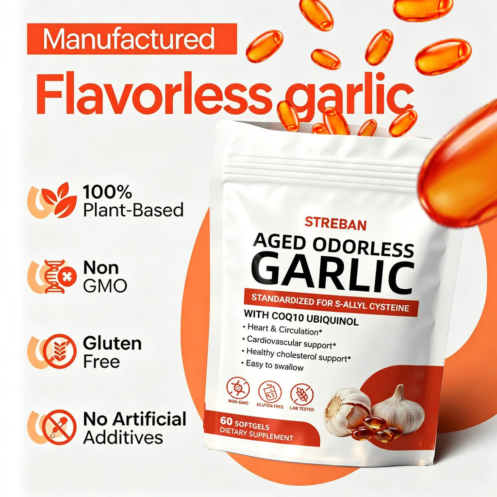 Odorless Garlic Supplement 600mg Softgels I7079