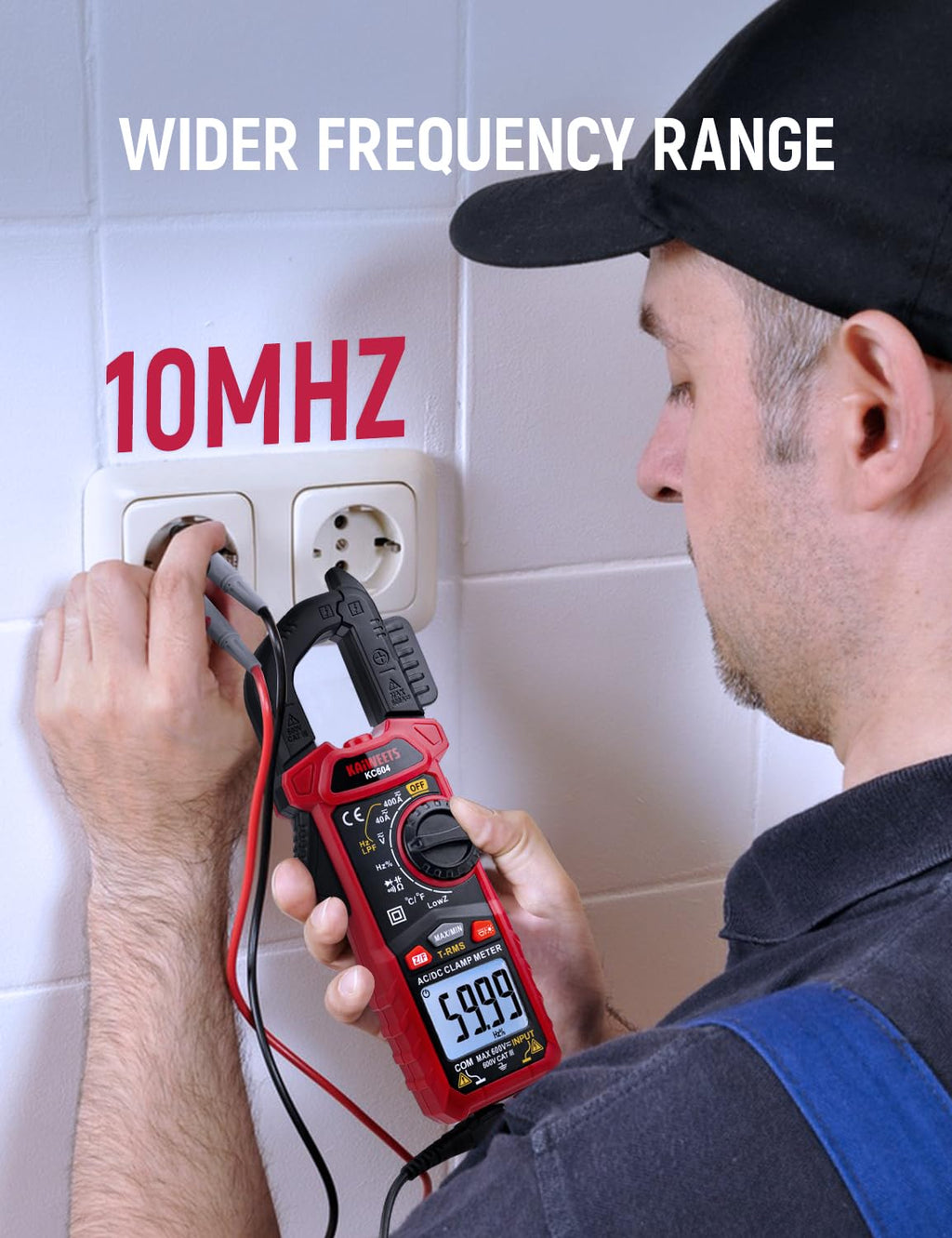 Digital Clamp Meter Multimeter with D-Shaped Jaw S892