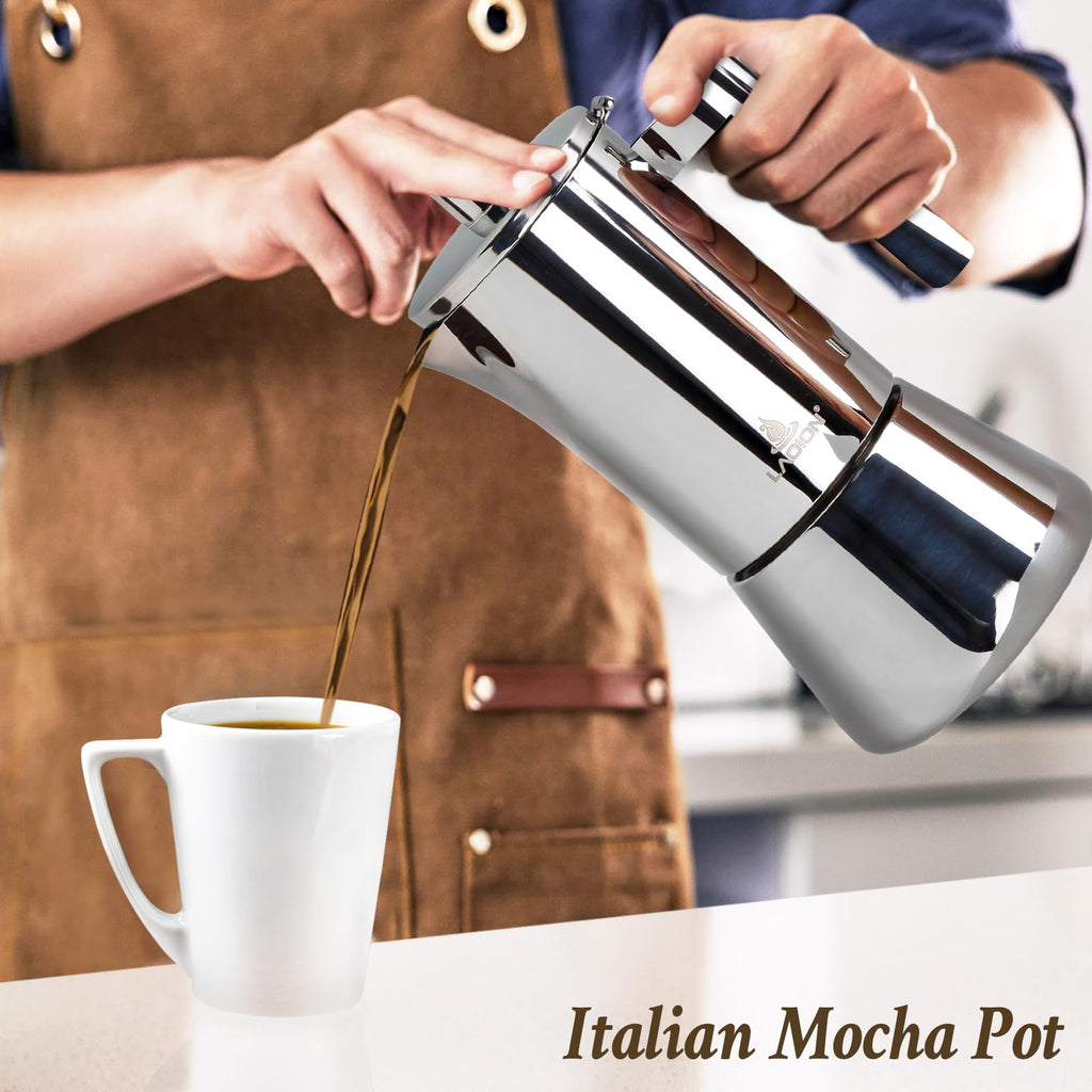 6 Cup Stainless Steel Stovetop Espresso Maker N8421
