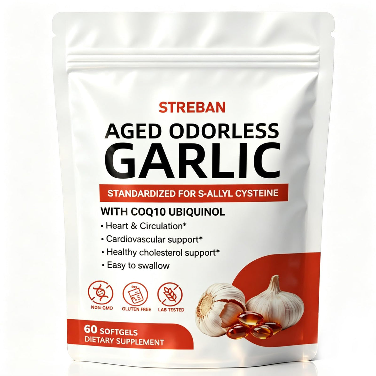 Odorless Garlic Supplement 600mg Softgels I7079