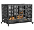 48 Inch Heavy Duty Metal Dog Crate with Wheels U561764