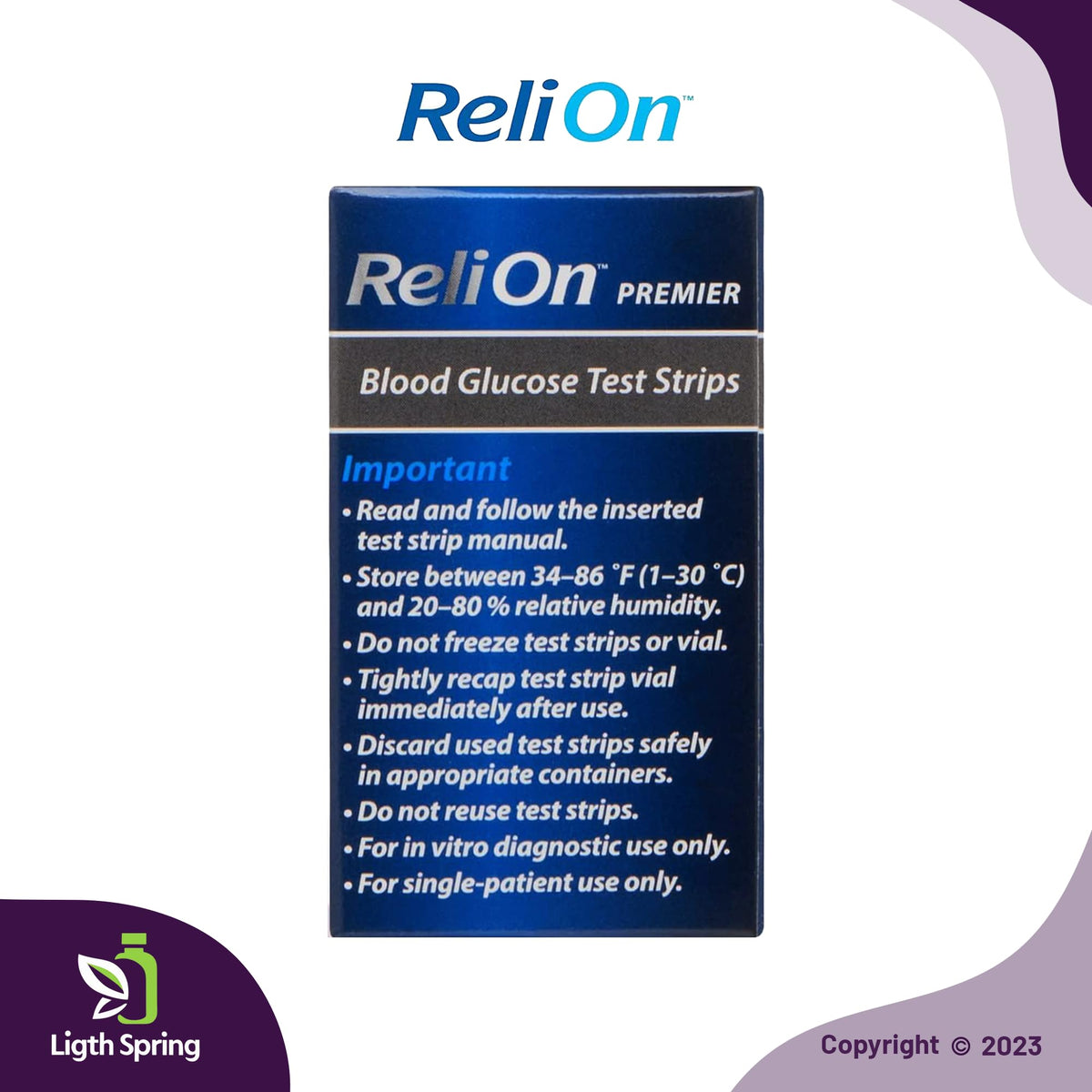 Blood Glucose Test Strips 100Ct 2 Pack L572640