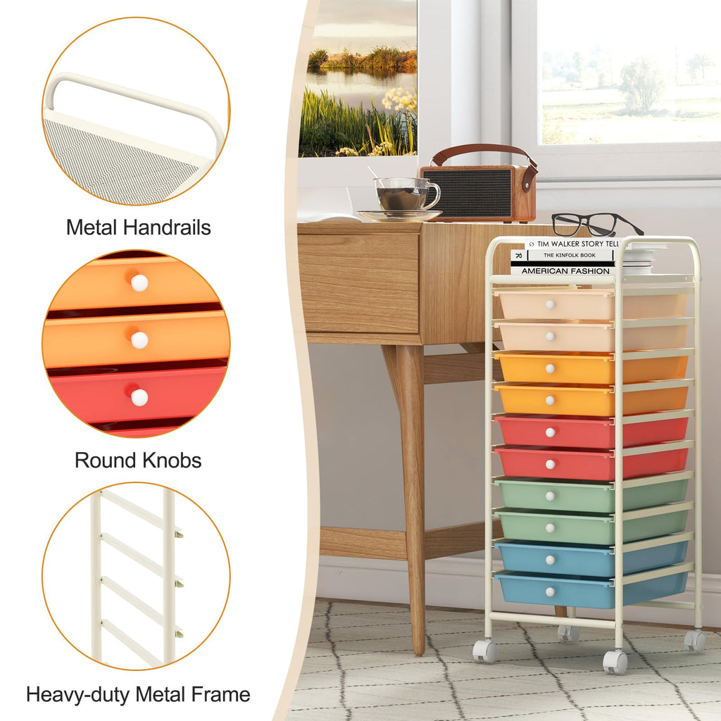 10 Drawer Rolling Storage Cart G148669