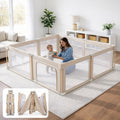Foldable Baby Playpen with Mat, Mesh and Storage Bag T37920