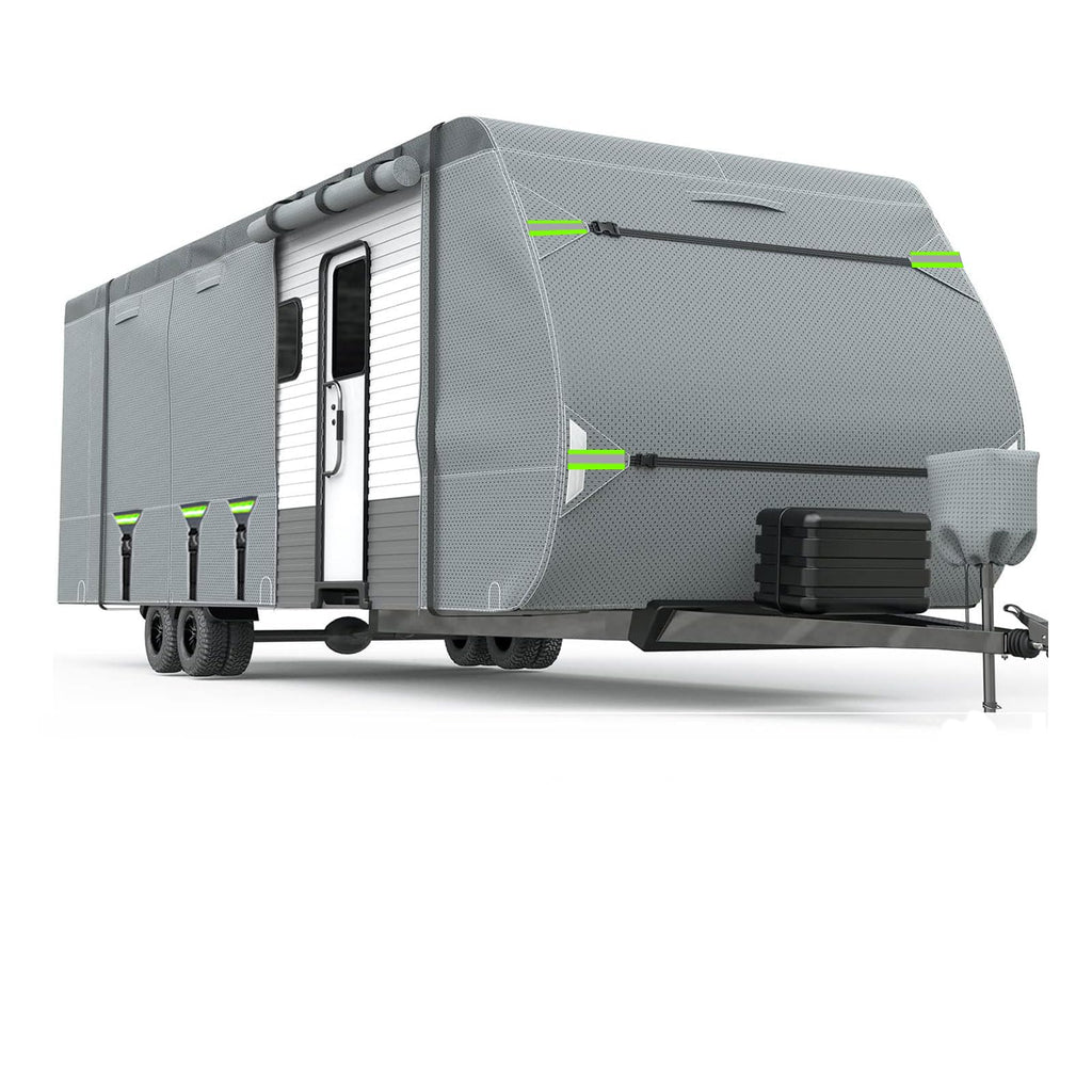 24-27FT 8 Layers Windproof RV Cover with Tire Cover A817864