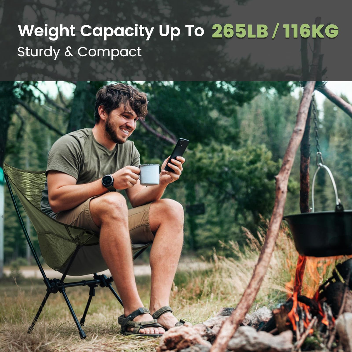 Portable Lightweight Compact Folding Mesh Camping Chair 2 Pack S7521