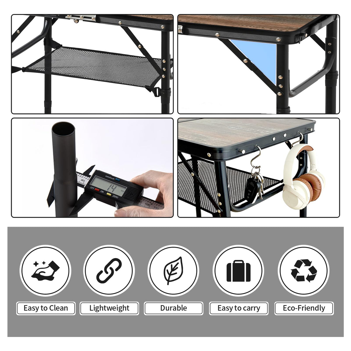 Folding Picnic Table 2ft Portable Camping Table U8076